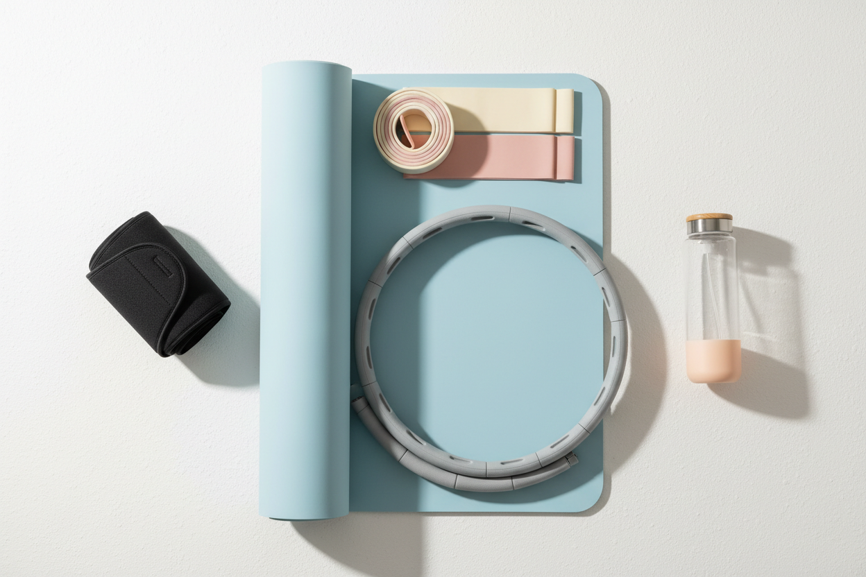 glowwithyara Home Workout Flat Lay